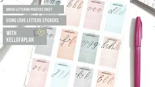 Creating a Brush Lettering Practice Sheet Using the new Love Letters Sticker Book from THP