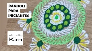 RANGOLI SIMPLES | Arte Indiana | Vídeo satisfatório | #india #rangoli