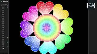 Flower with Heart-Shaped Petals | Python Turtle beautiful graphics  33 | Latest graphics 2024 | New