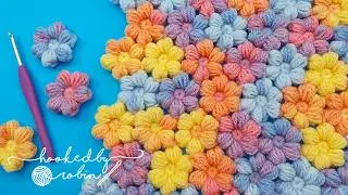 Crochet Puff Flowers & How to Join As You Go - NO SEWING! 🌸