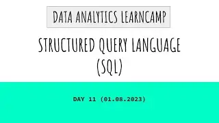 Data Analytics LearnCamp - Day 11 (SQL)