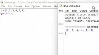How to remove duplicate values from tuple data type in Python