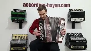 Original Bayan Button Accordion Orfey Used Refurbished Баян Орфей