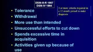Revised Diagnostic Criteria for Substance Use Disorders: The DSM-5