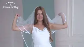 Фата с атласной бейкой