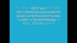 Activer le gestionnaire de tâches via CMD _  Enable Task Manager via CMD