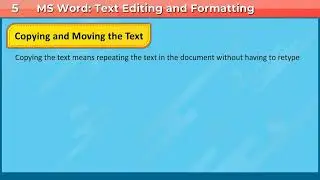 MS WORD TEXT EDITING AND FORMATTING