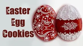 Beautiful Gingerbread Easter Egg Cookies. Satisfying Cookie Decorating Video.