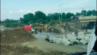 Uthal landa bridge position after flood in uthal,Lasbela Baluchistan /Quetta - Karachi road