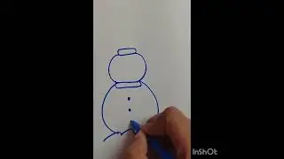 Easy Snowman Drawing.