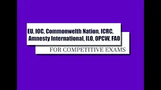 international Organizations & headquarters | Mcq's | Part 5 || For All Competitive Exams |