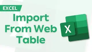 Excel | Import from Web Table
