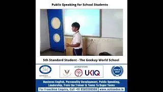 Action Dna conducted Public Speaking training for kids at Geekay World School
