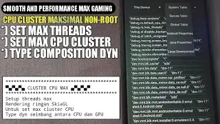 MAXIMUM CPU CLUSTER FOR NON-ROOTED ANDROID! HOW TO MAXIMIZE CPU PERFORMANCE FOR GAMING PERFORMANCE