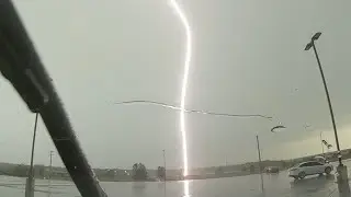 POWERFUL Positive CG Lightning Strike UP CLOSE 