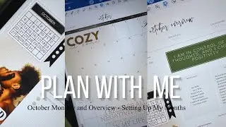 Digital Plan With Me | How I Set Up My Months | Monthly Spread and Overview