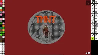 Time lapse of drawing master splinter in pixel art