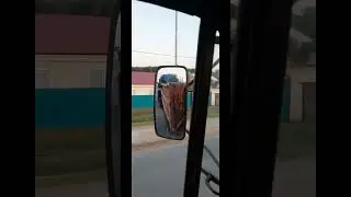 Транспортировка зерноуборочного комбайна на жёсткой сцепке