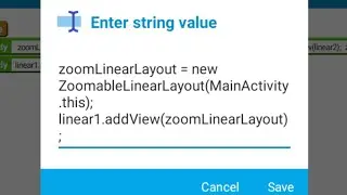 How To Make Any Linear Zoomable Together With All Its Contents In Sketchware