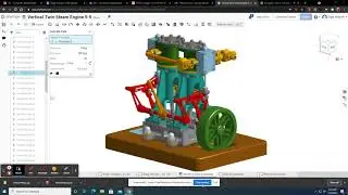 Vertical Twin Steam Engine
