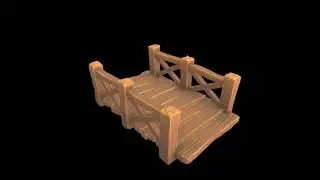 Stylized Rustic Compact Wooden Bridge - Prop 3D Model | Game Asset Showcase