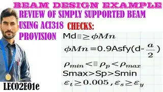 L02E01e The full Review or analysis of rectangular beam section according to ACI318