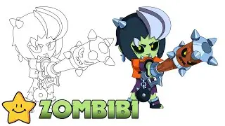 How To Draw ZOMBIBI 🧟‍♀️⚾️ | Brawl Stars New Bibi Skin | Brawl-O-Ween