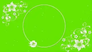 Flower Effect Frame  - Green Screen Animation