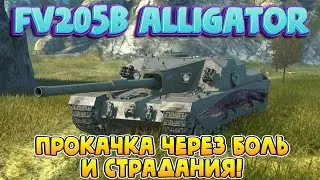 Прокачка Fv205b Alligator на стриме! Боль на ПТ Tortoise в Танки Блиц!