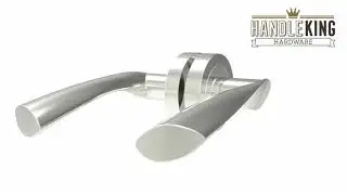 Chrome Door Handles on Rose with Duo Finish - Handle King