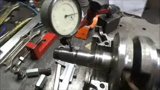 Crankshaft of the Taiga snowmobile after work.