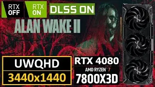 | Alan Wake 2 | RTX 4080 | 7800X3D | UltraWide FPS Test | Ray Tracing ON/OFF | Path Tracing ON/OFF |