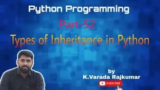 Python Programming (Part - 52) Types of Inheritance in Python