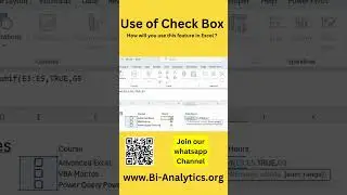 Use of checkbox in Excel