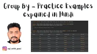 GROUP BY - Examples in HINDI !! | GROUP BY CLAUSE practice questions in HINDI