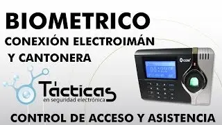 Conexión Cantonera y Electroimán Control de Acceso y Asistencia Biometrico OTA710