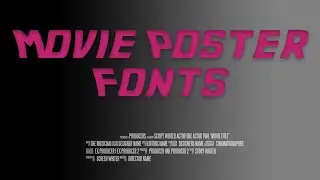 Movie Poster Fonts