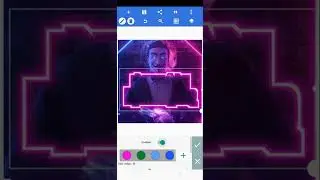 TWO COLOUR NEON BORDER NEON LOGO