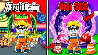 I GOT ADMIN and DID FRUIT RAIN IN FAKE BLOX FRUITS ROBLOX🌧️🔥 (UNLIMITED FRUITS!)