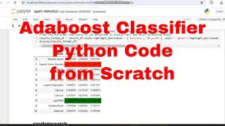 Email Spam Detection with Adaboost classifier Python Code from Scratch  