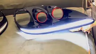 Supervettes Custom C6 Headlight Shrouds with Switchback Amber / 6000k LED DRL