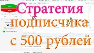 Удачная торговля с 500 рублей, по стратегии подписчика!