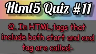 HTML5 Question || HTML5 Question for Any Exam || HTML5 Interview Question 
