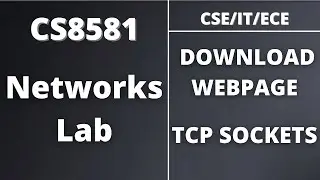 தமிழில்|CS8581-NETWORKS LAB|What is Socket in Java and How to download a webpage