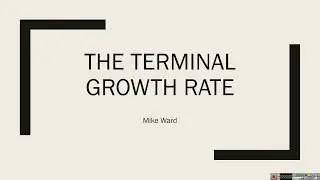 Estimating the terminal value in a DCF valuation