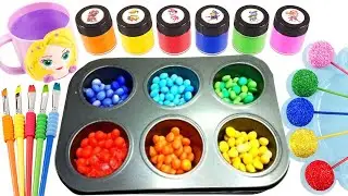 Rainbow Satisfying Video|Mixing M&M's CandywithMagicSkittles & Slime ASMR. #kineticsand #mixingcandy