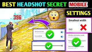 Top 5 Secret Mobile Settings 😈| Best Mobile Headshot Settings 😱| New Headshot Setting in Free Fire