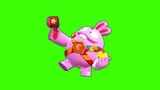 BUNNY SQUEAK WINNING ANIMATION GREEN SCREEN BRAWL STARS