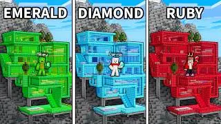 JJ vs Mikey vs Carrie: MOUNTAIN HOUSE BATTLE in Minecraft - Maizen