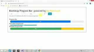 Bootstrap Progress Bar in ASP.Net C# with Dynamic Example (Bootstrap4)